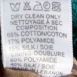 Pre Owned Elie Saab Green Lace Sleeveless Maxi Dress S