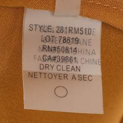 Pre Owned Elie Tahari Yellow Pepper Stretch Silk Andrea Blouse XL