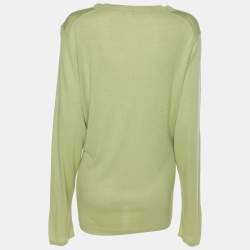 Pre Owned Elie Tahari Green Stretch Knit Sammy Long Sleeve Sweatshirt XXL