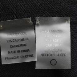 Pre Owned Elie Tahari Black Stretch Knit Gail Long Sleeve Sweatshirt XL