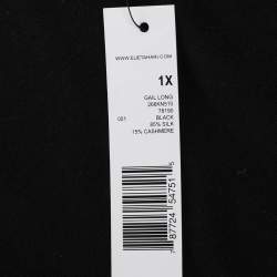 Pre Owned Elie Tahari Black Stretch Knit Gail Long Sleeve Sweatshirt XL