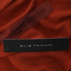 Pre Owned Elie Tahari Bronze Stretch Knit Sammy Long Sleeve Shirt XXL