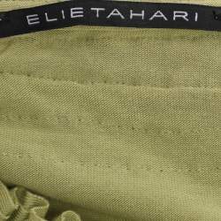 Pre Owned Elie Tahari Green Stretch Knit Ruffle Camisole Top XL