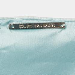 Pre Owned  Elie Tahari Blue Printed Crepe Sleeveless Yirma Midi Dress L