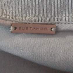 Pre Owned Elie Tahari Teal Blue Silk Shirttail Hem Alejandra Blouse XL