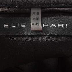 Elie Tahari Python Print Contrast Lace Detail Skirt M