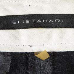 Elie Tahari Grey Wool Tailored Trousers S