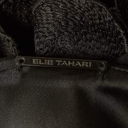 مملوكة مسبقًا Elie Tahari Black Lace Sleeve Crepe Short Dress M