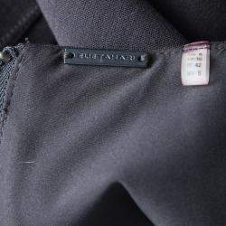 Pre Owned Elie Tahari Black Contrast Front Panel Detail Long Sleeve Dress M