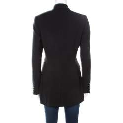 Pre Owned Elie Tahari Black Wool Tailored Blazer S