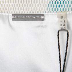 Pre Owned Elie Tahari Blue Cool Water Print Sleeveless Zip Front  Mila Dress S