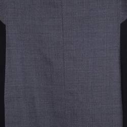 Elie Tahari Black and Grey Colorblock Stretch Wool Blend Citrine Dress M 