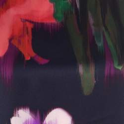 Elie Tahari Multicolor Floral Print Silk Draped Shift Dress M