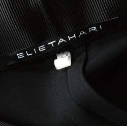 Pre Owned Elie Tahari Black Stretch Silk Zip Front Jumpsuit M