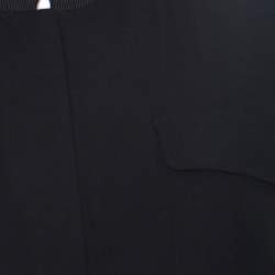 Pre Owned Elie Tahari Black Stretch Silk Zip Front Jumpsuit M