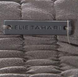 Pre Owned Elle Tahari Grey Silk Drawstring Waist Trousers L