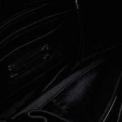 Pre Owned Elie Tahari Black/Metal Leather Foldover Clutch