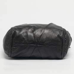 Pre Owned Elie Tahari Black Leather Chain Hobo