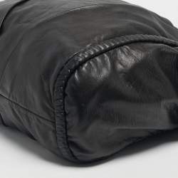 Pre Owned Elie Tahari Black Leather Chain Hobo