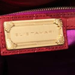 Pre Owned Elie Tahari Red Croc Embossed Leather Samara Tote