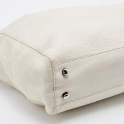 Pre Owned Elie Tahari White Leather Shopper Tote