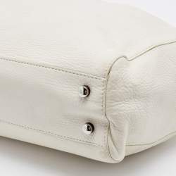 Pre Owned Elie Tahari White Leather Shopper Tote