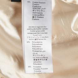 Pre Owned Elisabetta Franchi Cream Logo-Print Foulard Crepe Bustier Top S