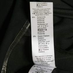 Pre Owned Elisabetta Franchi Black Crepe Plucking Neck Bodysuit S