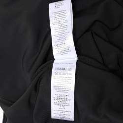 Pre Owned Elisabetta Franchi Black Velvet Chain Turtleneck Maxi Dress XXL