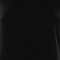 Pre Owned Elisabetta Franchi Black Velvet Chain Turtleneck Maxi Dress XXL