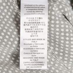 Pre Owned Elisabetta Franchi Dot Print Crepe Flared Midi Dress M