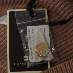 Pre Owned Elisabetta Franchi Ivory White/Mauve Colorblock Knit Dress S