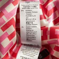 Elisabetta Franchi Pink Crinkle Wool Midi Skirt S