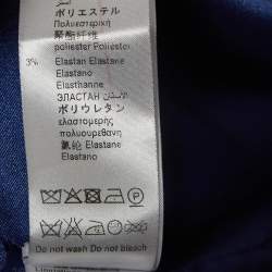 Pre Owned Elisabetta Franchi Blue Crepe Jacket L