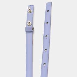 Pre Owned Elisabetta Franchi Purple Faux Leather Slim Belt 42
