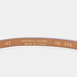 Pre Owned Elisabetta Franchi Purple Faux Leather Slim Belt 42