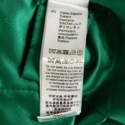 Elisabetta Franchi Green Crepe Single Breasted Blazer L