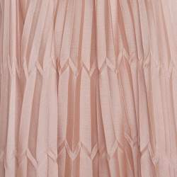 Pre Owned Elisabetta Franchi Pink Pearl Detail Chiffon Strapless Mini Dress M