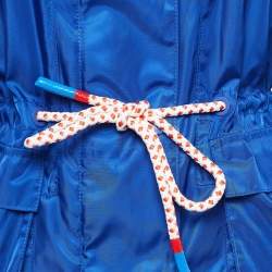 Pre Owned Elisabetta Franchi Blue Nylon Windbreaker Jacket S