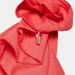 Elisabetta Franchi Red Crepe One Shoulder Top L