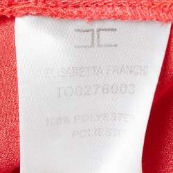 Elisabetta Franchi Red Crepe One Shoulder Top L