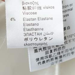 Pre Owned Elisabetta Franchi Off-White Crepe Collared Sleeveless Mini Dress S