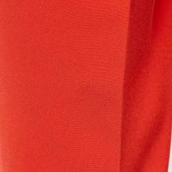 Pre Owned Elisabetta Franchi Orange Crepe Lace Trimmed Jumpsuit XL