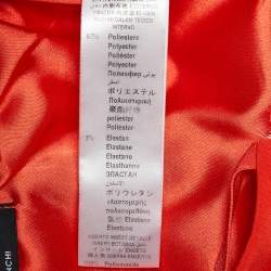 Pre Owned Elisabetta Franchi Orange Crepe Lace Trimmed Jumpsuit XL