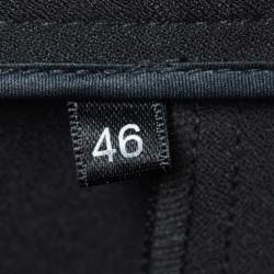 Elisabetta Franchi Black Stretch Crepe Flared Trousers L