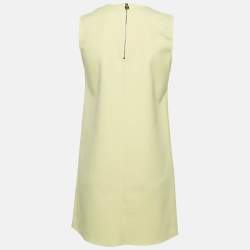 Elisabetta Franchi Yellow Crepe Bow Detail Passepartout Dress S