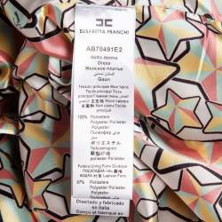 Elisabetta Franchi Mint Green Crepe Mid-Length Coat M