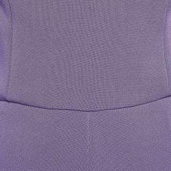 Pre Owned Elisabetta Franchi Purple Stretch Crepe Sweetheart Neck Jumpsuit M