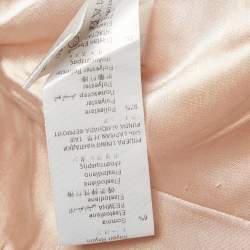 Pre Owned Elisabetta Franchi Pink Lace and Jersey Round Neck Jacket M