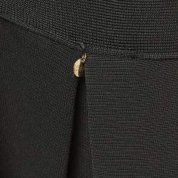 Elisabetta Franchi Black Lace and Knit Pleated Cardigan M